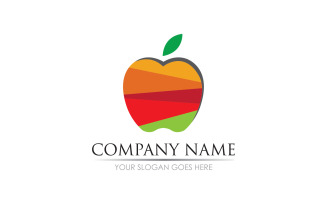 Apple fruits icon symbol logo version v42