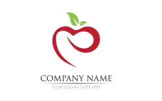 Apple fruits icon symbol logo version v43