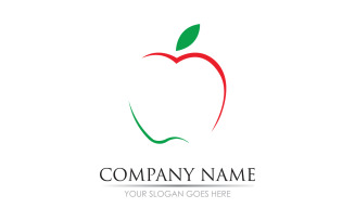 Apple fruits icon symbol logo version v4