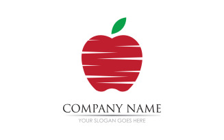 Apple fruits icon symbol logo version v8