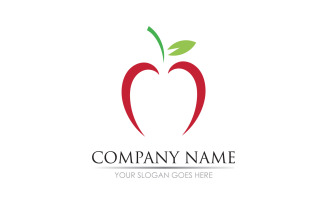 Apple fruits icon symbol logo version v9
