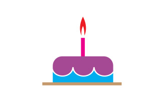 Birthday cake logo icon version v10