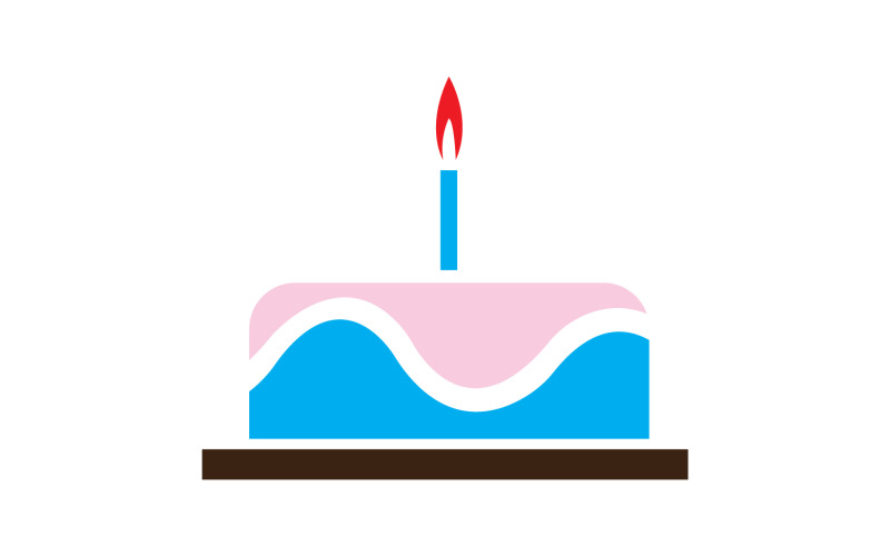 Birthday cake logo icon version v11 Logo Template