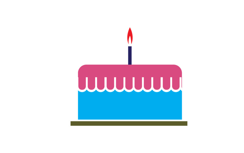 Birthday cake logo icon version v16 Logo Template