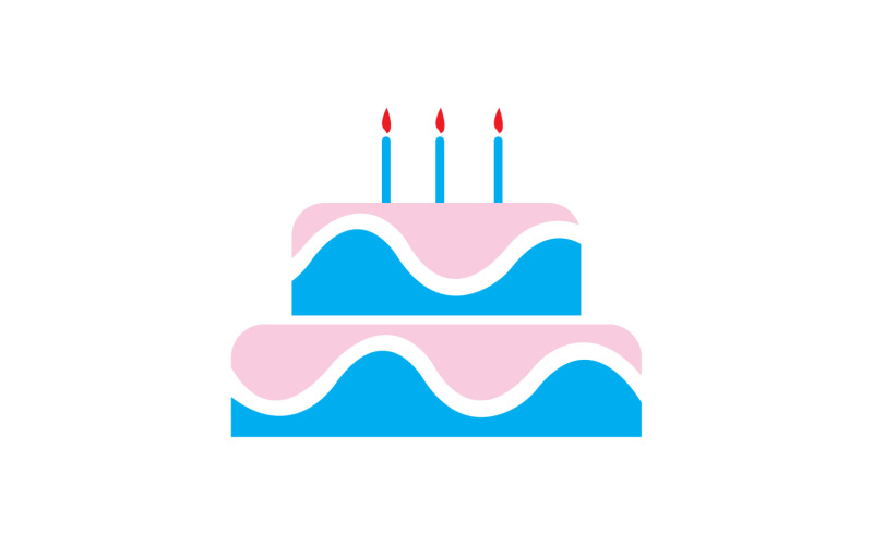 Birthday cake logo icon version v2 Logo Template