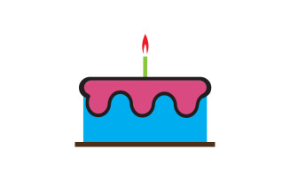 Birthday cake logo icon version v4