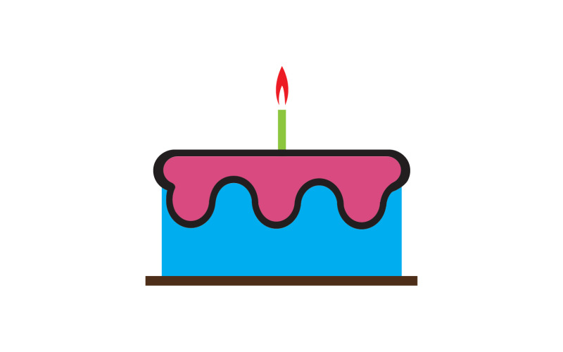 Birthday cake logo icon version v4 Logo Template