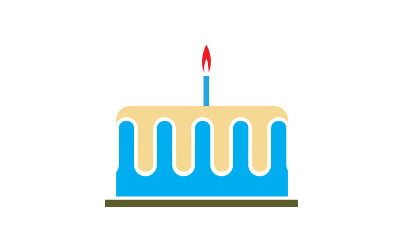 Birthday cake logo icon version v5 Logo Template