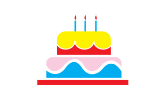 Birthday cake logo icon version v7
