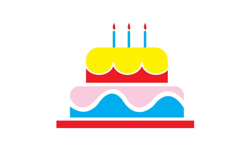 Birthday cake logo icon version v7 Logo Template
