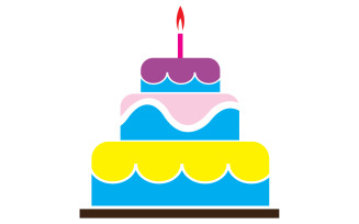 Birthday cake logo icon version v8