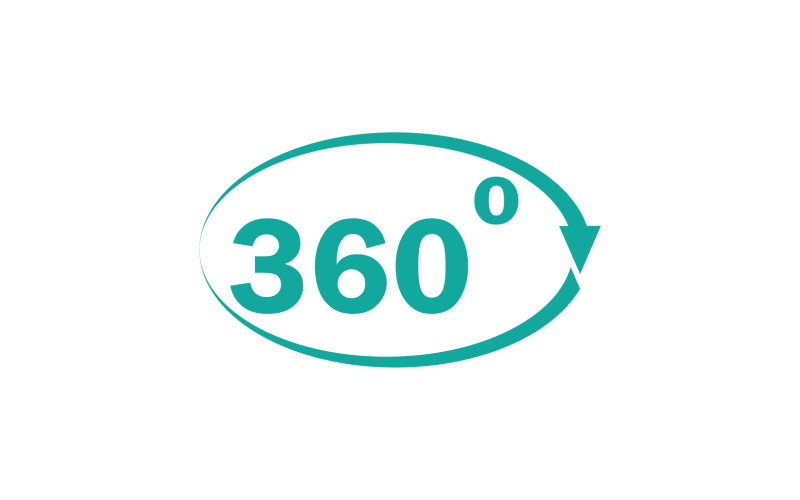 360 degree angle rotation icon symbol logo version v41 Logo Template