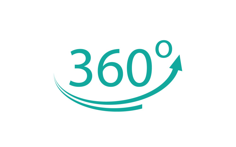 360 degree angle rotation icon symbol logo version v42 Logo Template
