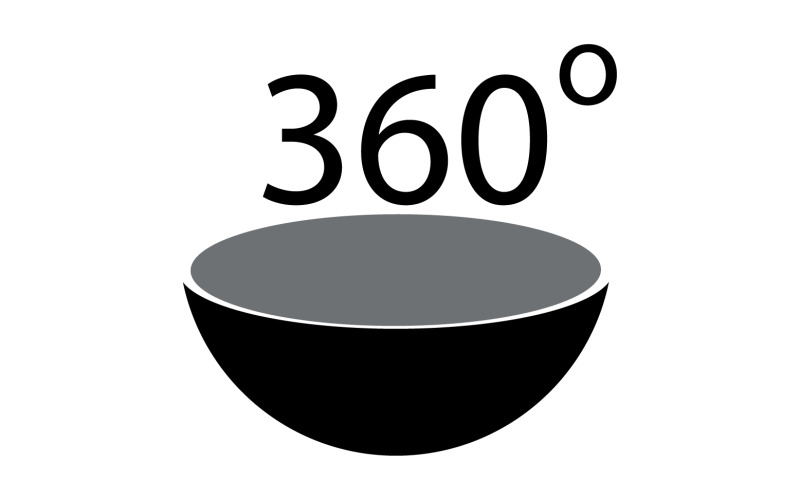360 degree angle rotation icon symbol logo version v44 Logo Template