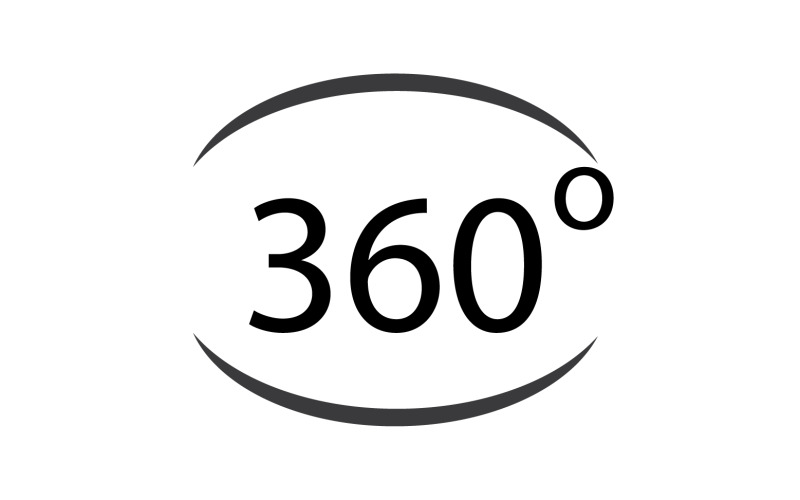 360 degree angle rotation icon symbol logo version v48 Logo Template
