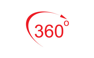 360 degree angle rotation icon symbol logo version v50