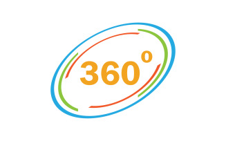 360 degree angle rotation icon symbol logo version v63