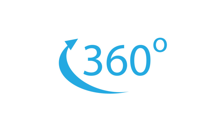 360 degree angle rotation icon symbol logo version v64 Logo Template