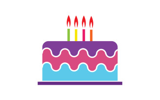 Birthday cake logo icon version v12