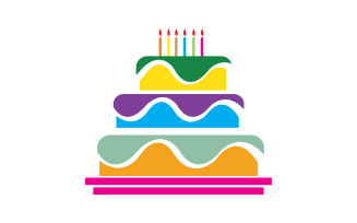 Birthday cake logo icon version v13