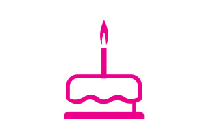 Birthday cake logo icon version v14