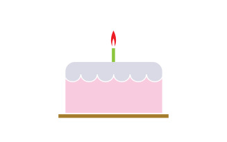 Birthday cake logo icon version v19