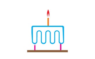 Birthday cake logo icon version v20