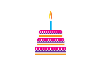 Birthday cake logo icon version v21