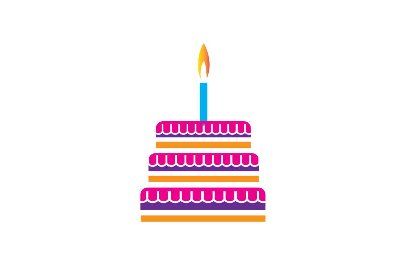 Birthday cake logo icon version v21 Logo Template