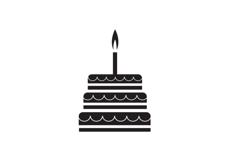 Birthday cake logo icon version v22 Logo Template