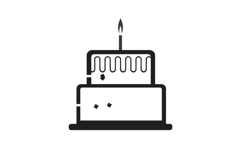 Birthday cake logo icon version v24 Logo Template