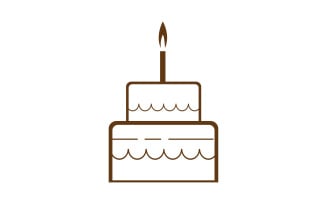 Birthday cake logo icon version v26