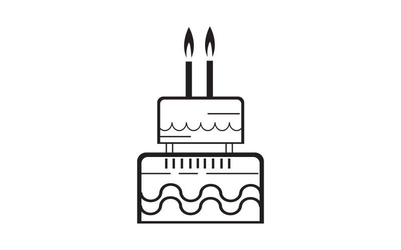 Birthday cake logo icon version v27 Logo Template