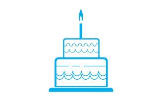 Birthday cake logo icon version v29