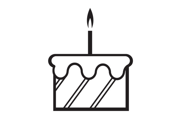 Birthday cake logo icon version v31 Logo Template