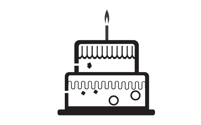 Birthday cake logo icon version v32 Logo Template