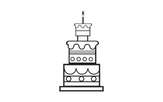 Birthday cake logo icon version v36