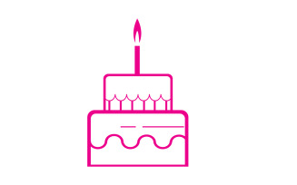 Birthday cake logo icon version v38