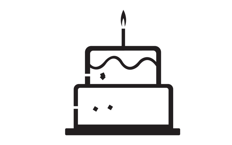 Birthday cake logo icon version v40 Logo Template