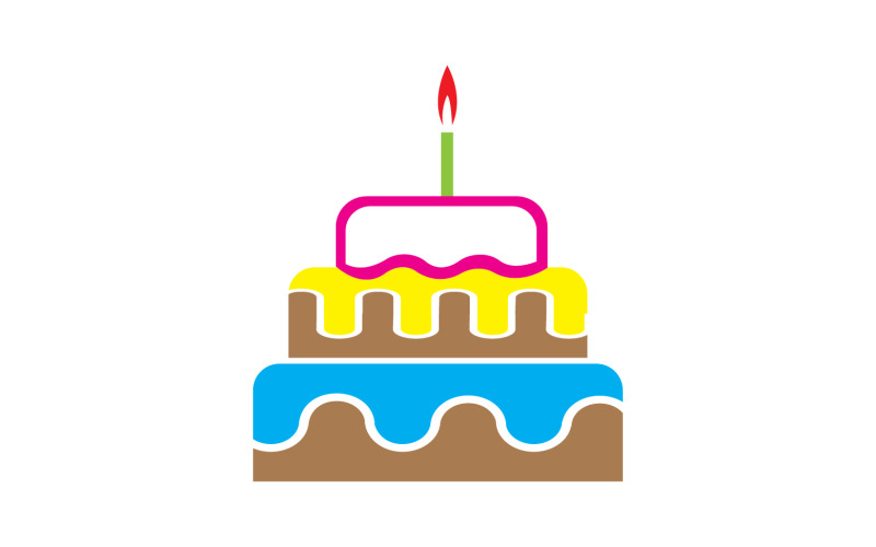 Birthday cake logo icon version v42 Logo Template