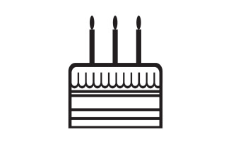Birthday cake logo icon version v45