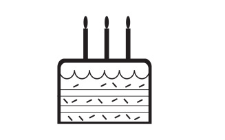 Birthday cake logo icon version v46