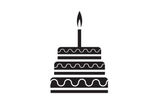 Birthday cake logo icon version v47