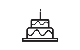 Birthday cake logo icon version v49