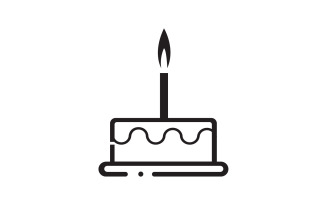 Birthday cake logo icon version v53