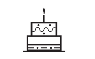 Birthday cake logo icon version v54