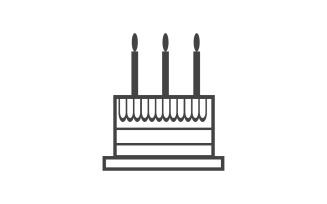 Birthday cake logo icon version v58
