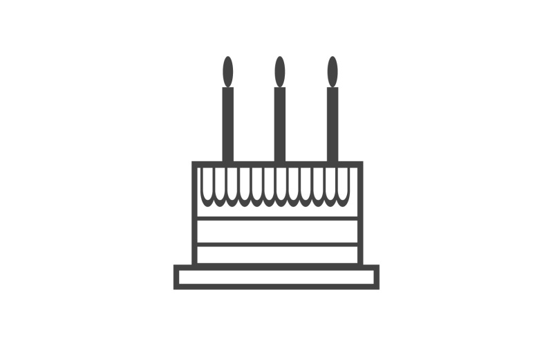 Birthday cake logo icon version v58 Logo Template