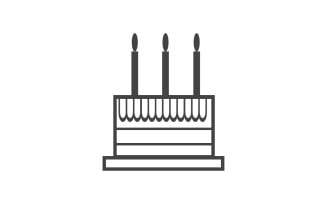 Birthday cake logo icon version v58