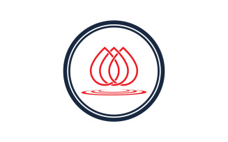 Blood drop icon logo template version v10
